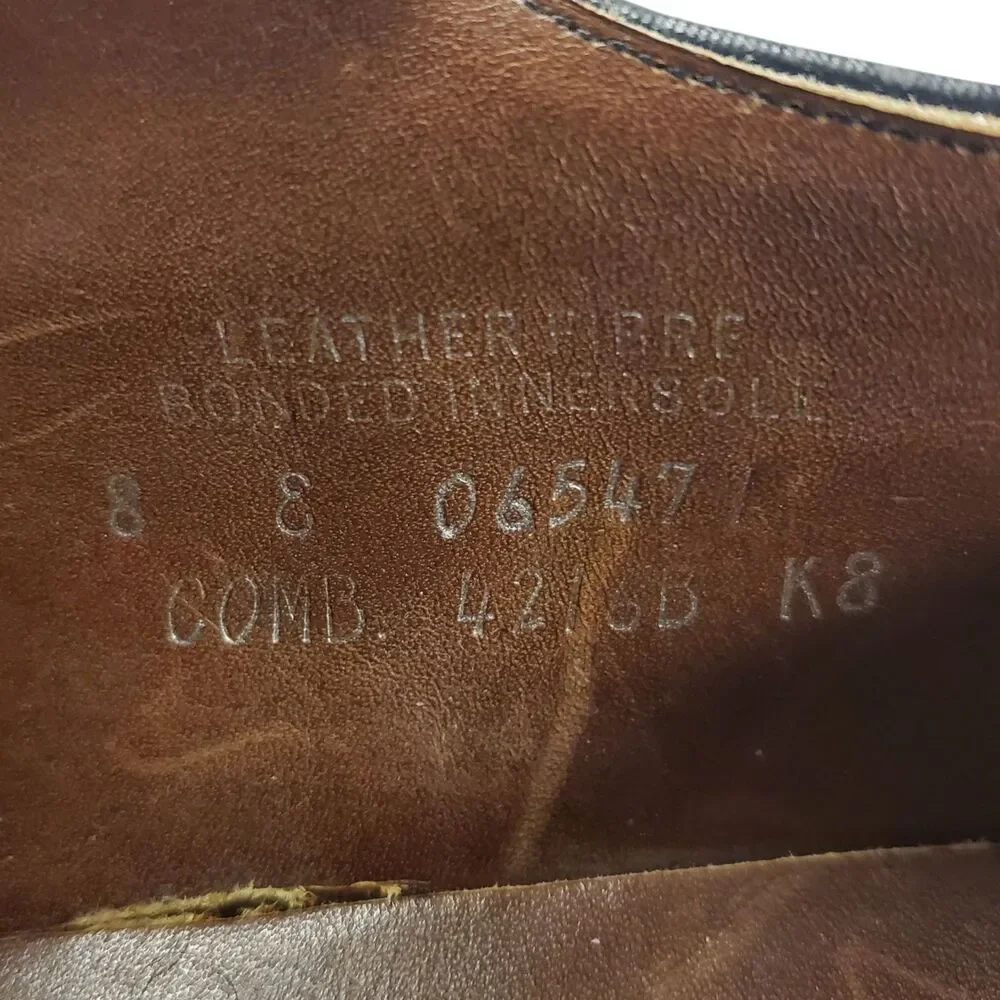 Vintage FREEMAN Shoes Mens Size 8 Brown Leather Wingtip Oxford Brogue Preppy
